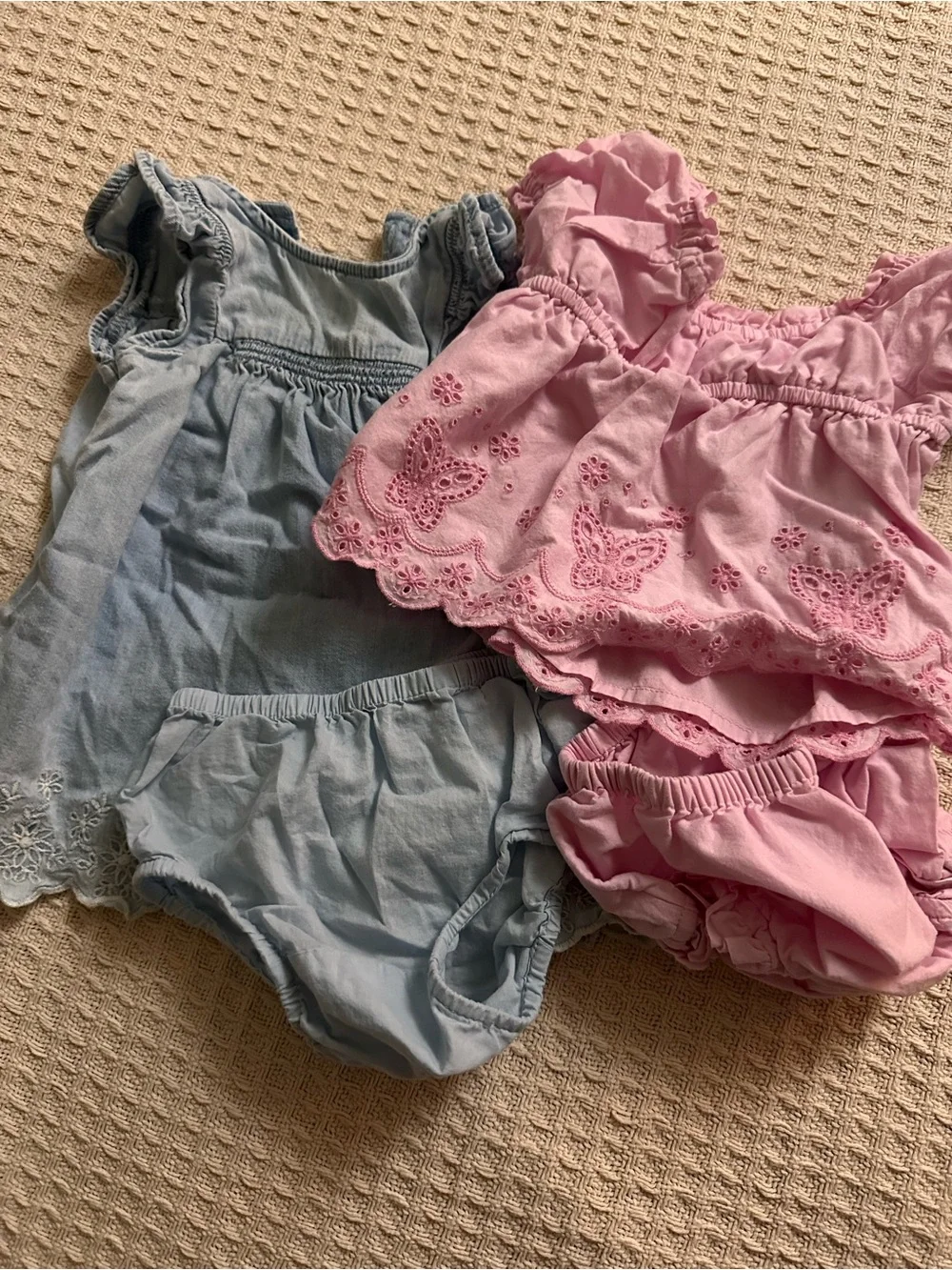 GAP Pink and Light Blue Cotton Girls' Two-Piece Sets